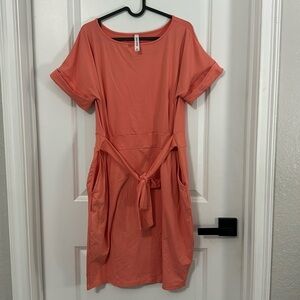 Peach hourglass dress